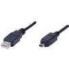 Cavo firewire 1394, Connettore 1: maschio firewire 6 pin, Connettore 2. maschio firewire 6 pin, Lunghezza: 1,8MT, Colore: nero.